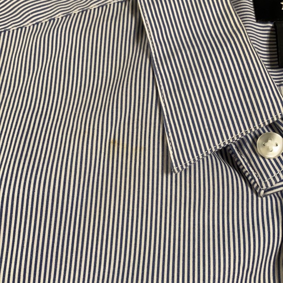 H&M Slim Fit Blue&white striped long sleeve button - Picture 9 of 10